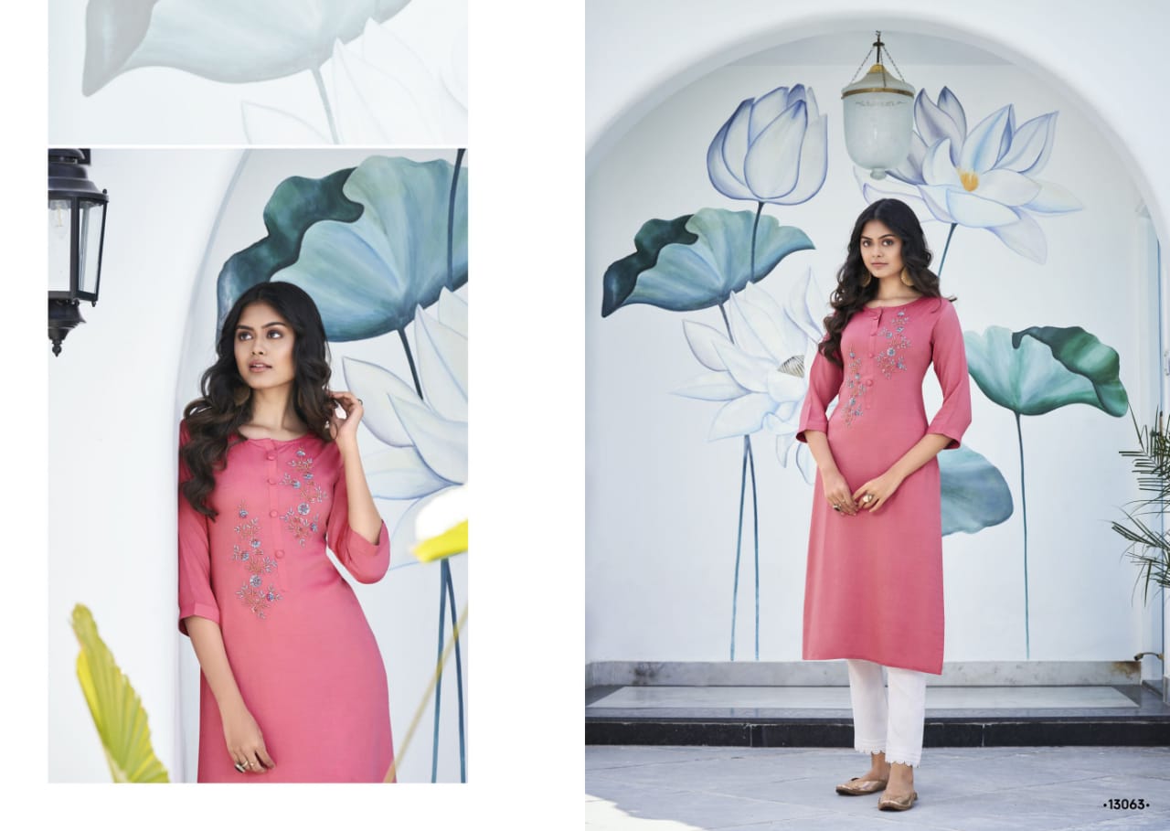 kalaroop by kajree vision 2 silk attractive look kurti catalog