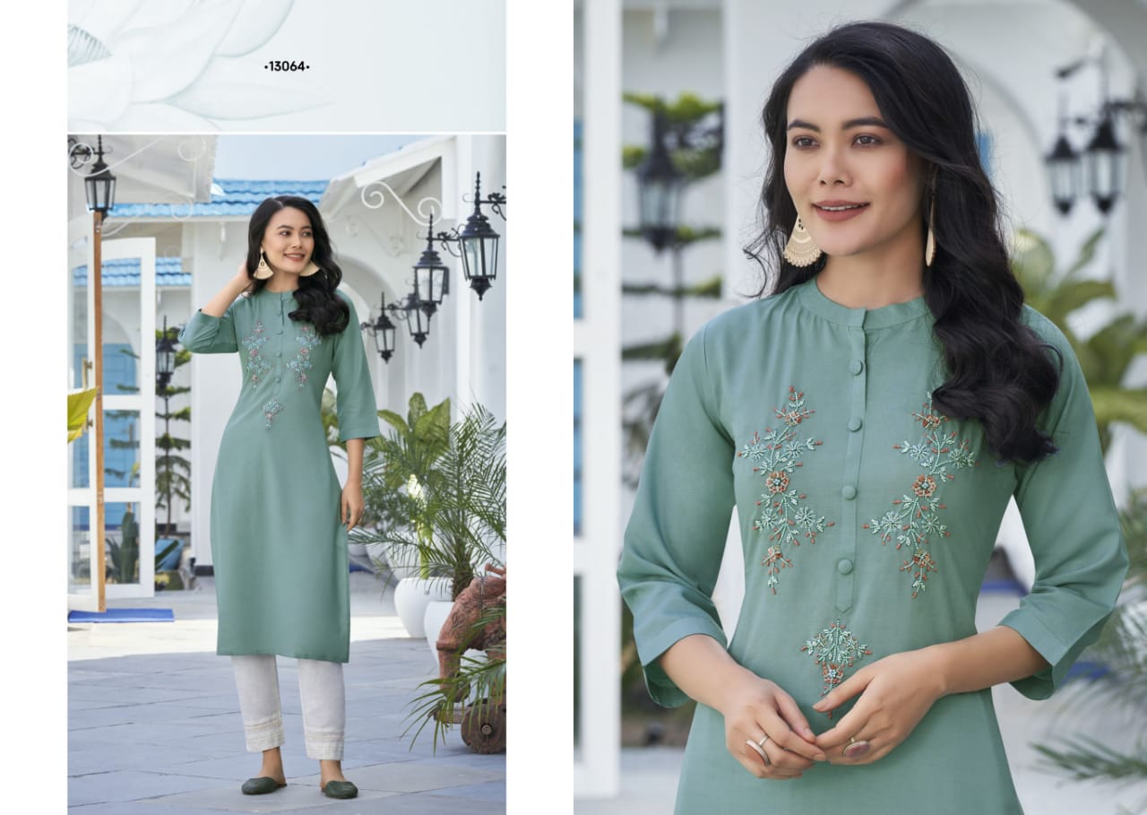 kalaroop by kajree vision 2 silk attractive look kurti catalog