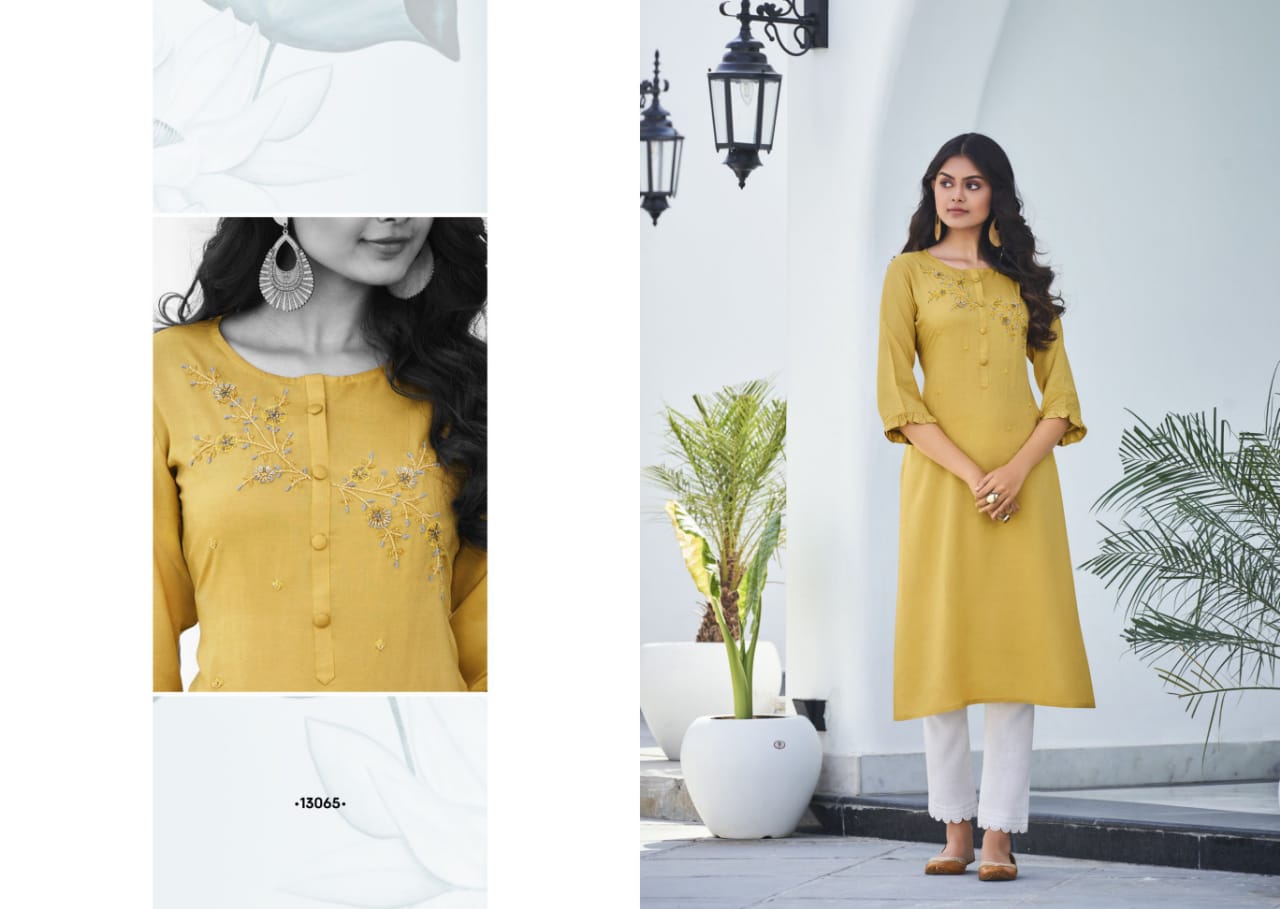 kalaroop by kajree vision 2 silk attractive look kurti catalog