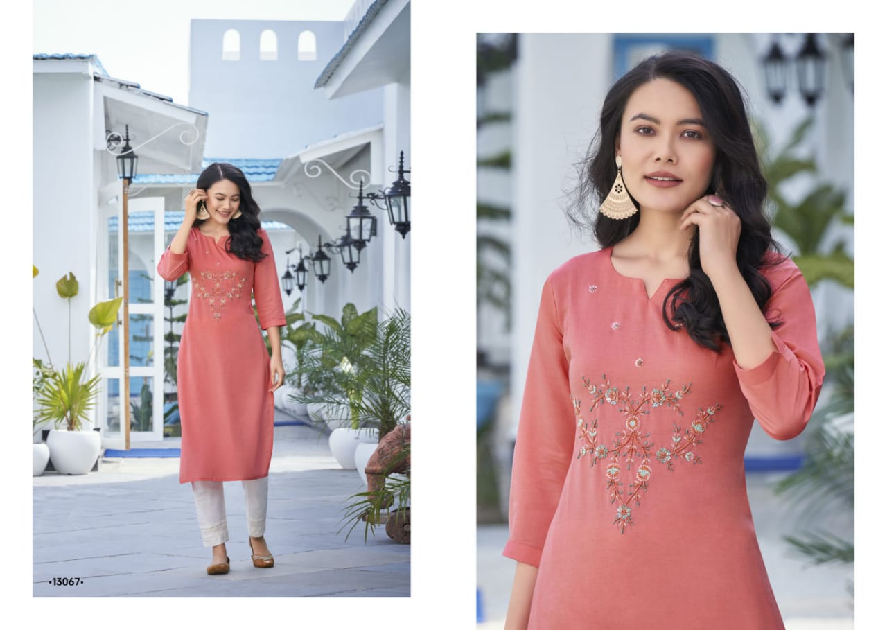 kalaroop by kajree vision 2 silk attractive look kurti catalog