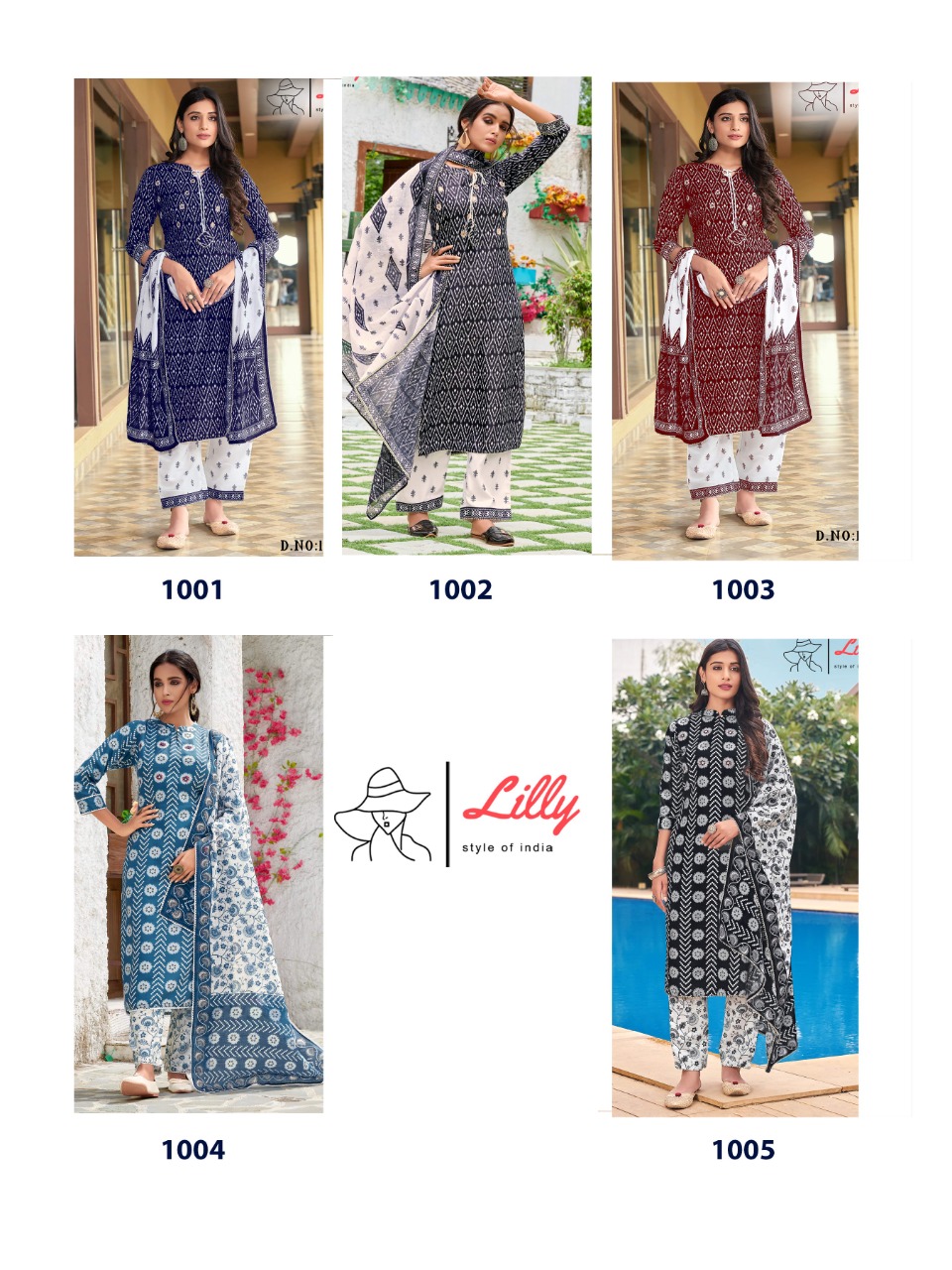 lily and lali tha Kashmir files linen cotton new and modern style top with bottom and dupatta catalog