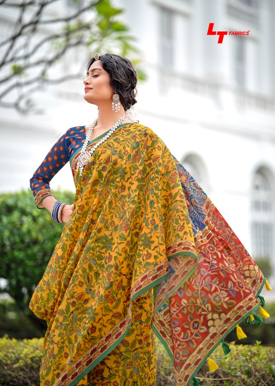 lt fashion madhubani chanderi silk regal look saree catalog