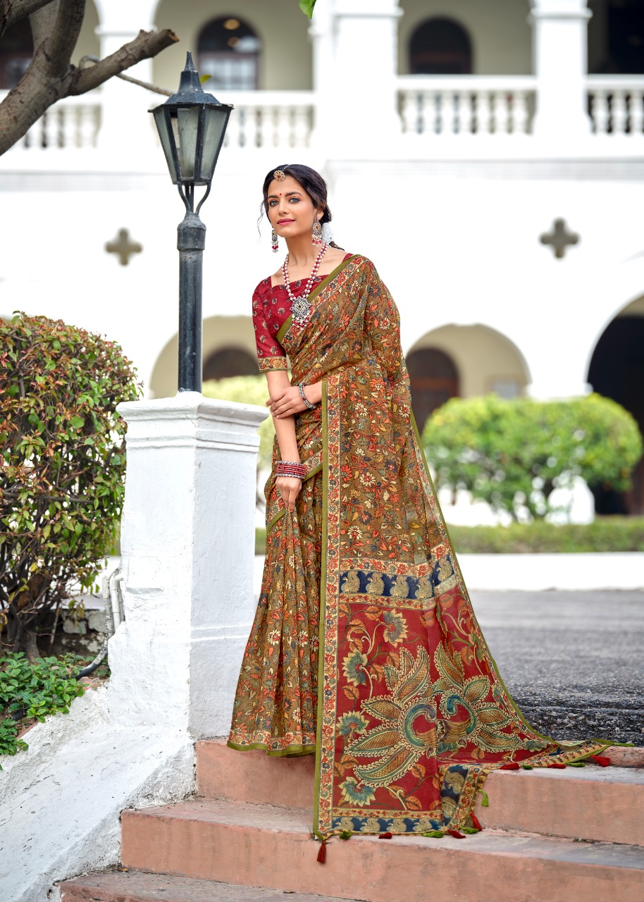 lt fashion madhubani chanderi silk regal look saree catalog