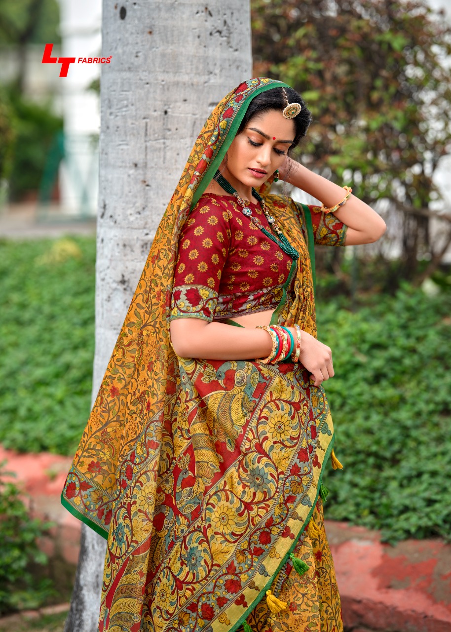 lt fashion madhubani chanderi silk regal look saree catalog