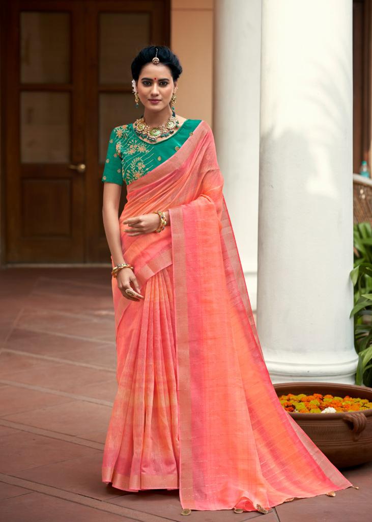 lt fashion shivangi linen astonishing saree catalog