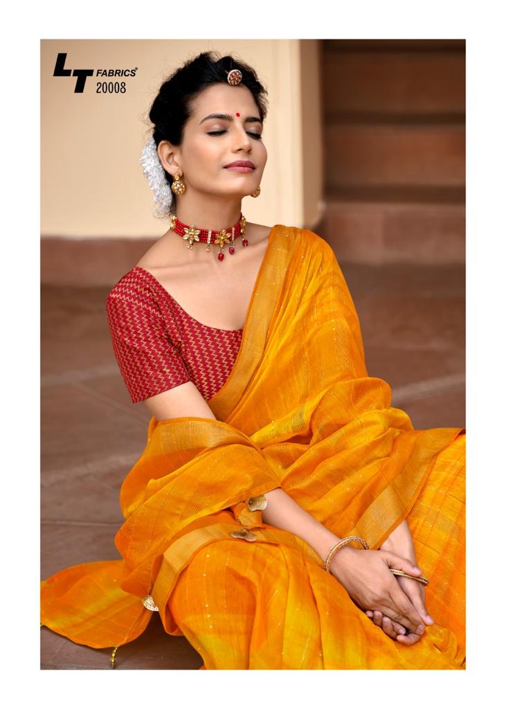 lt fashion shivangi linen astonishing saree catalog