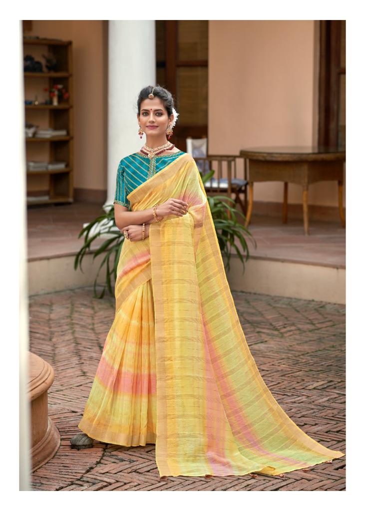 lt fashion shivangi linen astonishing saree catalog