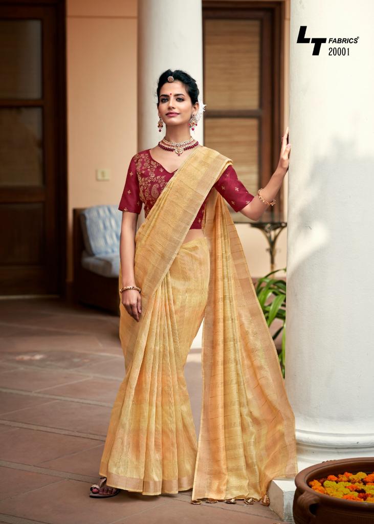 lt fashion shivangi linen astonishing saree catalog