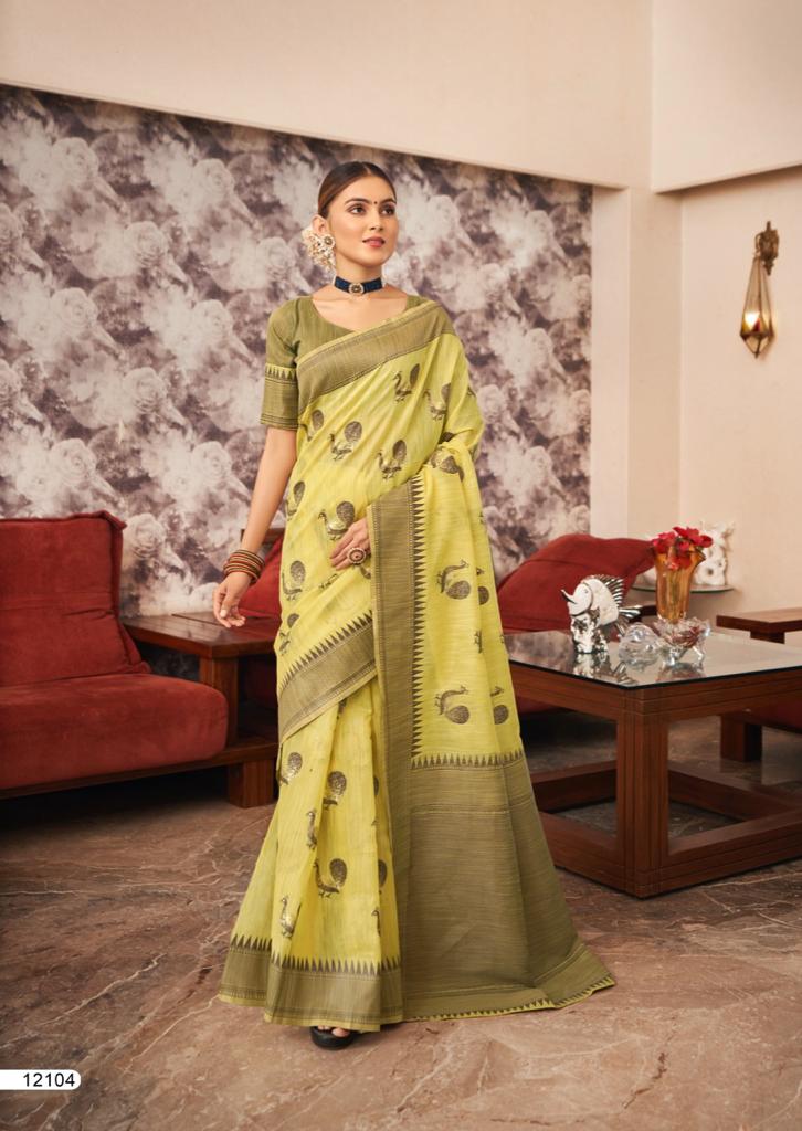 lt revanta creation chhaya 2 linen cotton regal look saree catalog