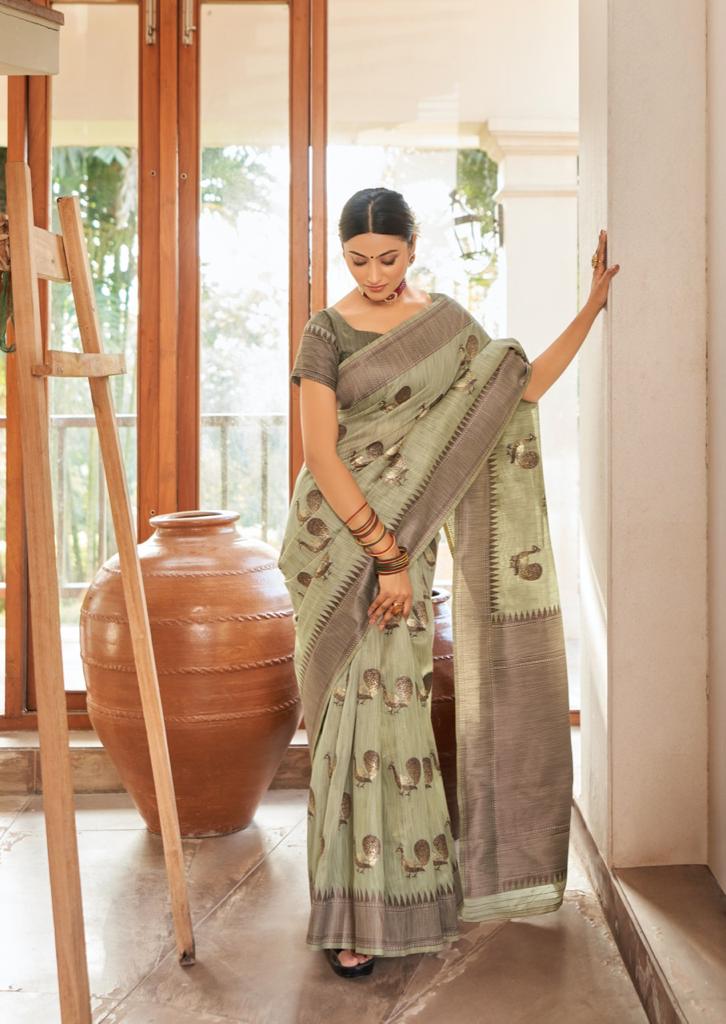 lt revanta creation chhaya 2 linen cotton regal look saree catalog