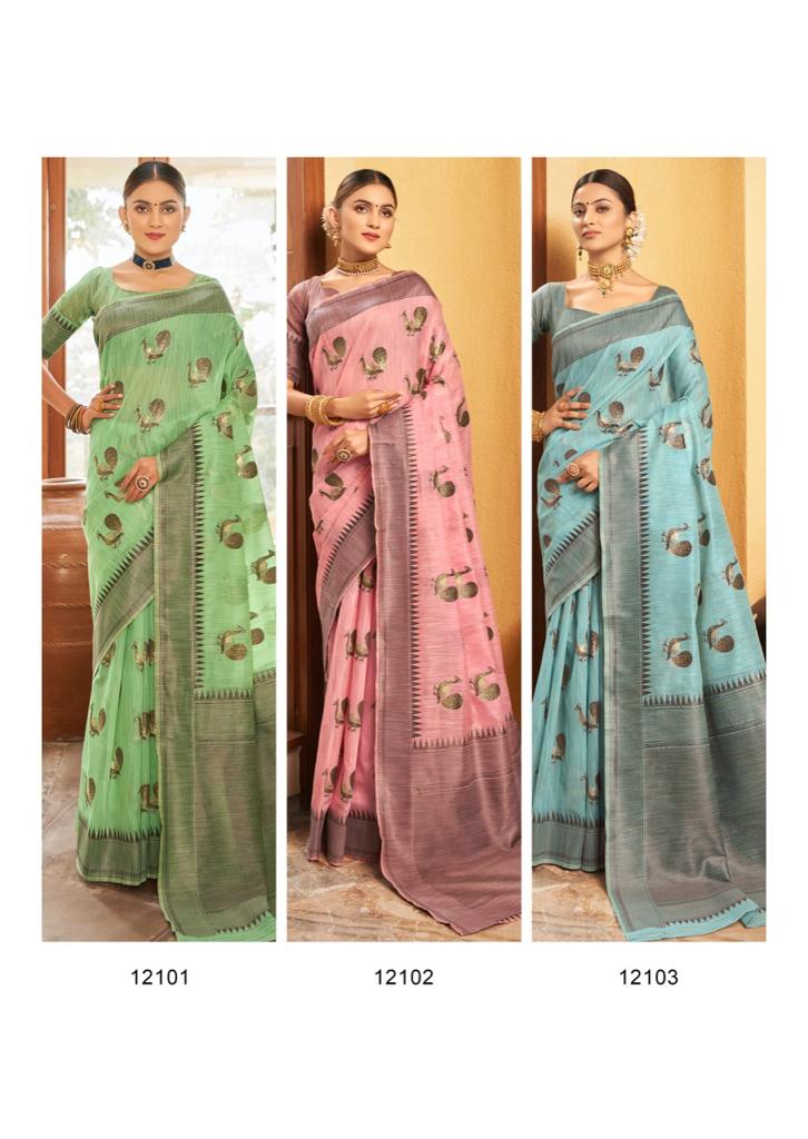 lt revanta creation chhaya 2 linen cotton regal look saree catalog