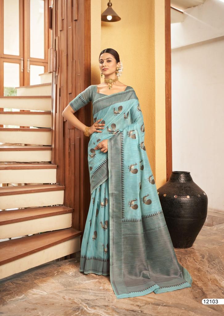 lt revanta creation chhaya 2 linen cotton regal look saree catalog