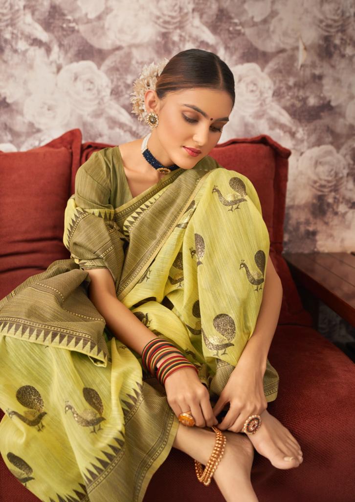 lt revanta creation chhaya 2 linen cotton regal look saree catalog