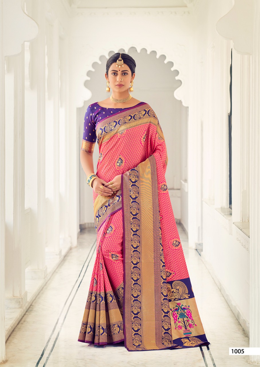 lt revanta creation laaj Kanjivaram Silk innovative look saree catalog