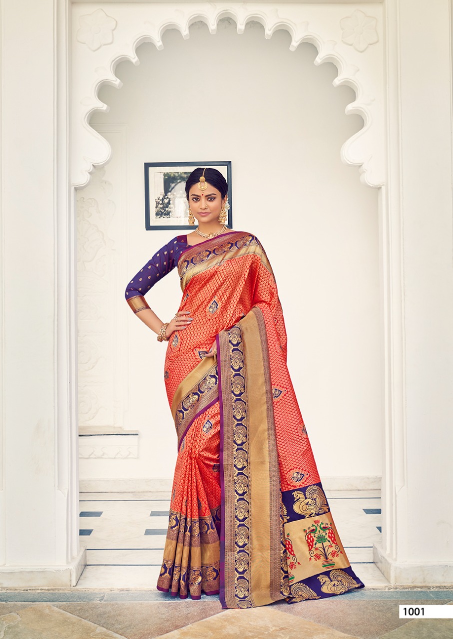 lt revanta creation laaj Kanjivaram Silk innovative look saree catalog