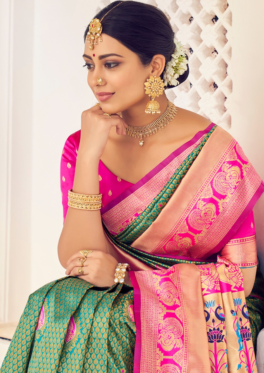 lt revanta creation laaj Kanjivaram Silk innovative look saree catalog