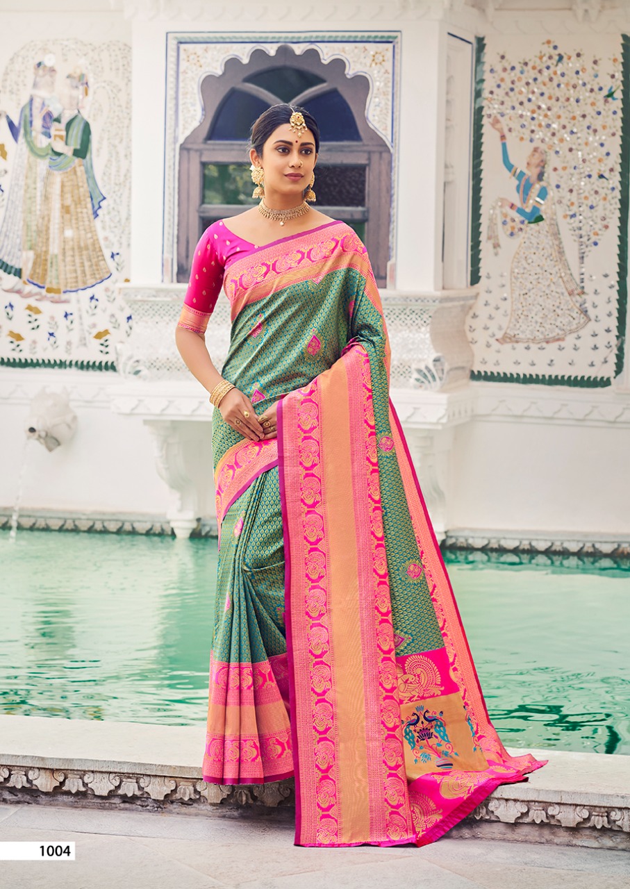 lt revanta creation laaj Kanjivaram Silk innovative look saree catalog