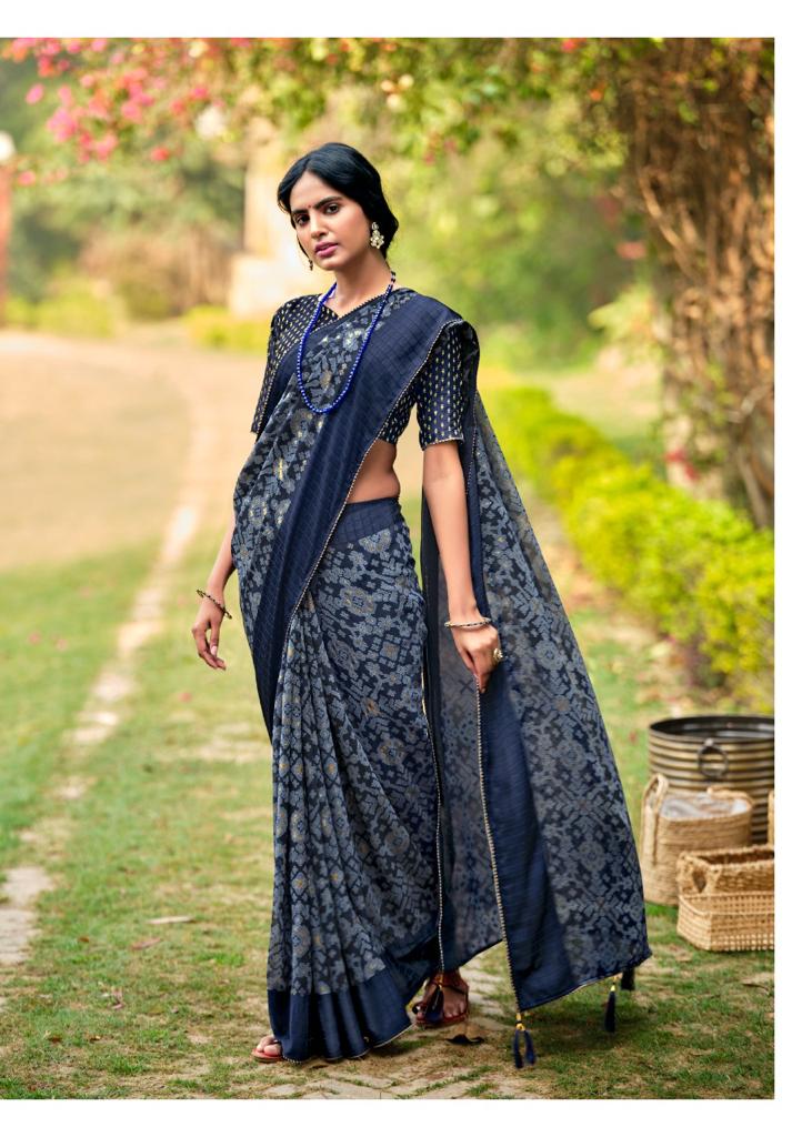 lt saree kashvi creation dhun viscose georgette graceful print saree catalog