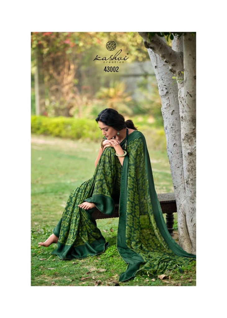 lt saree kashvi creation dhun viscose georgette graceful print saree catalog