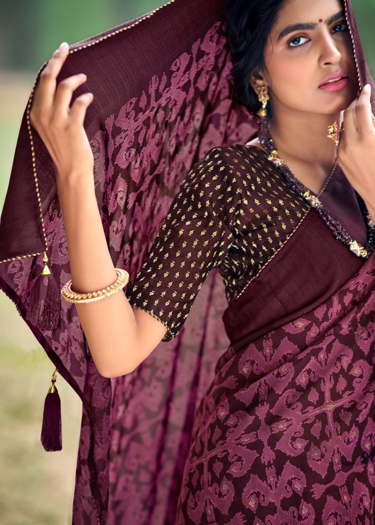 lt saree kashvi creation dhun viscose georgette graceful print saree catalog