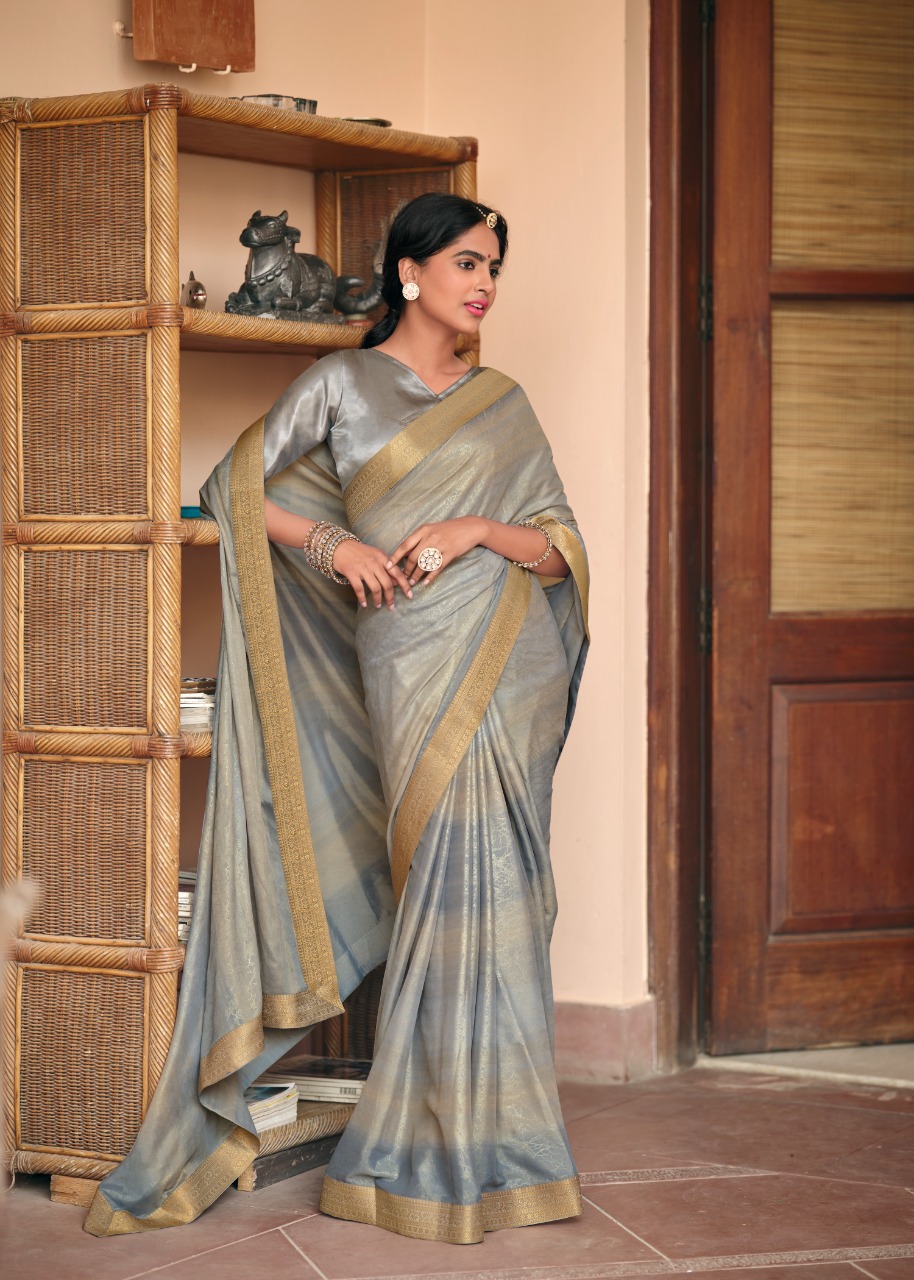 lt saree kashvi creation nandika Rubby silk graceful print saree catalog