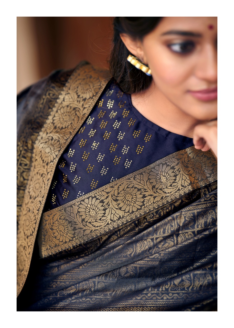 lt saree kashvi creation nandika Rubby silk graceful print saree catalog