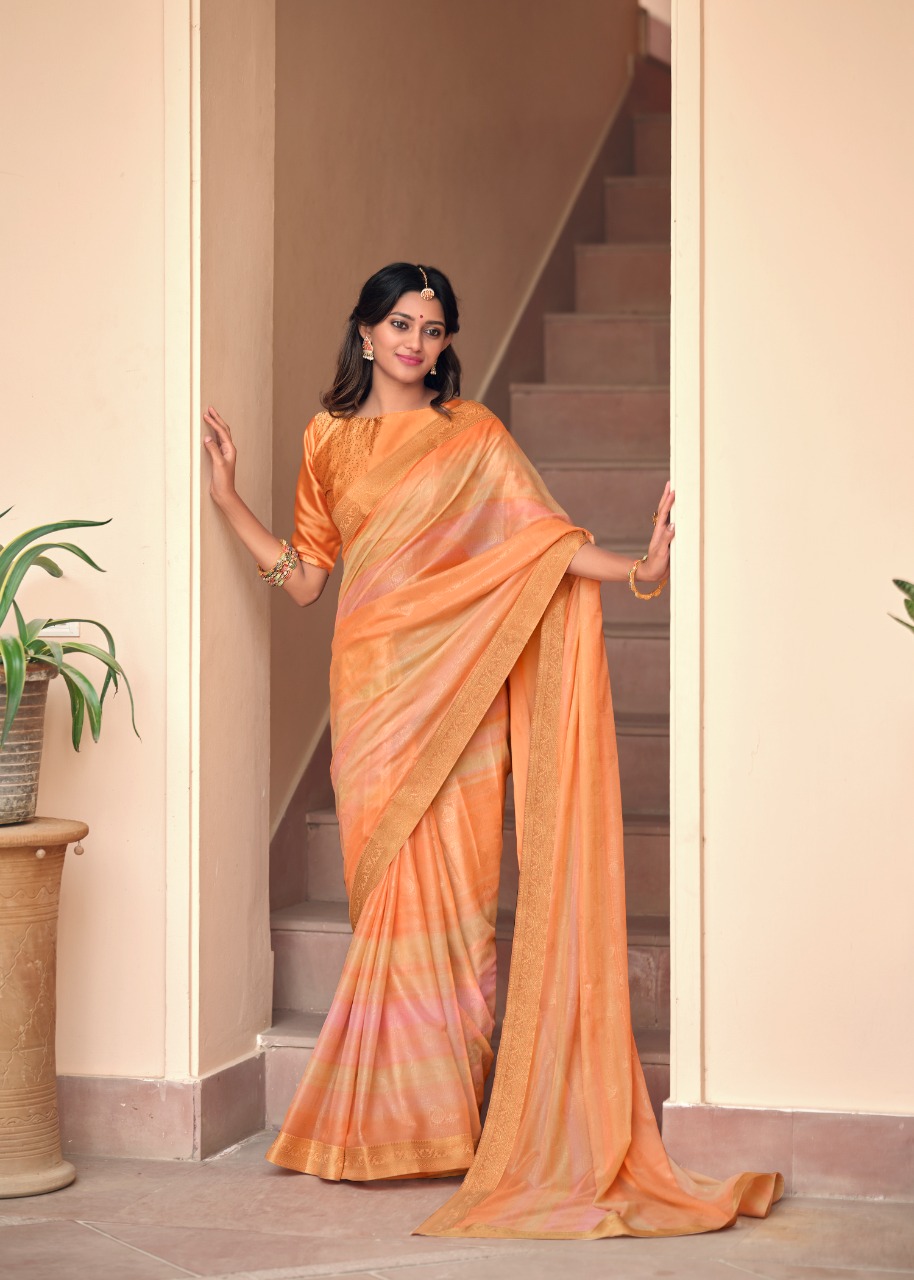 lt saree kashvi creation nandika Rubby silk graceful print saree catalog