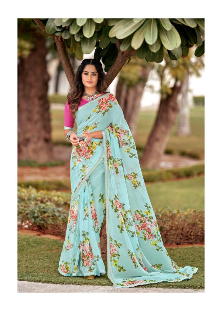 lt saree kashvi creation Radhika VOL 2 chiffon graceful print saree catalog