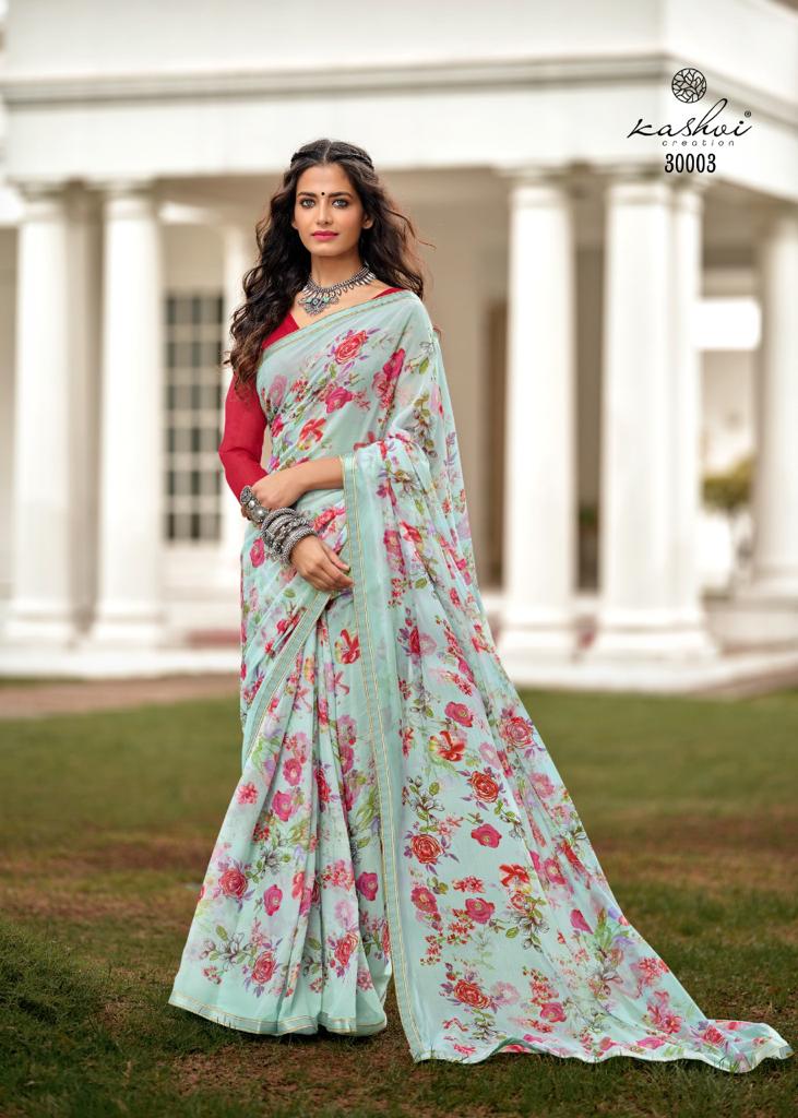 lt saree kashvi creation Radhika VOL 2 chiffon graceful print saree catalog