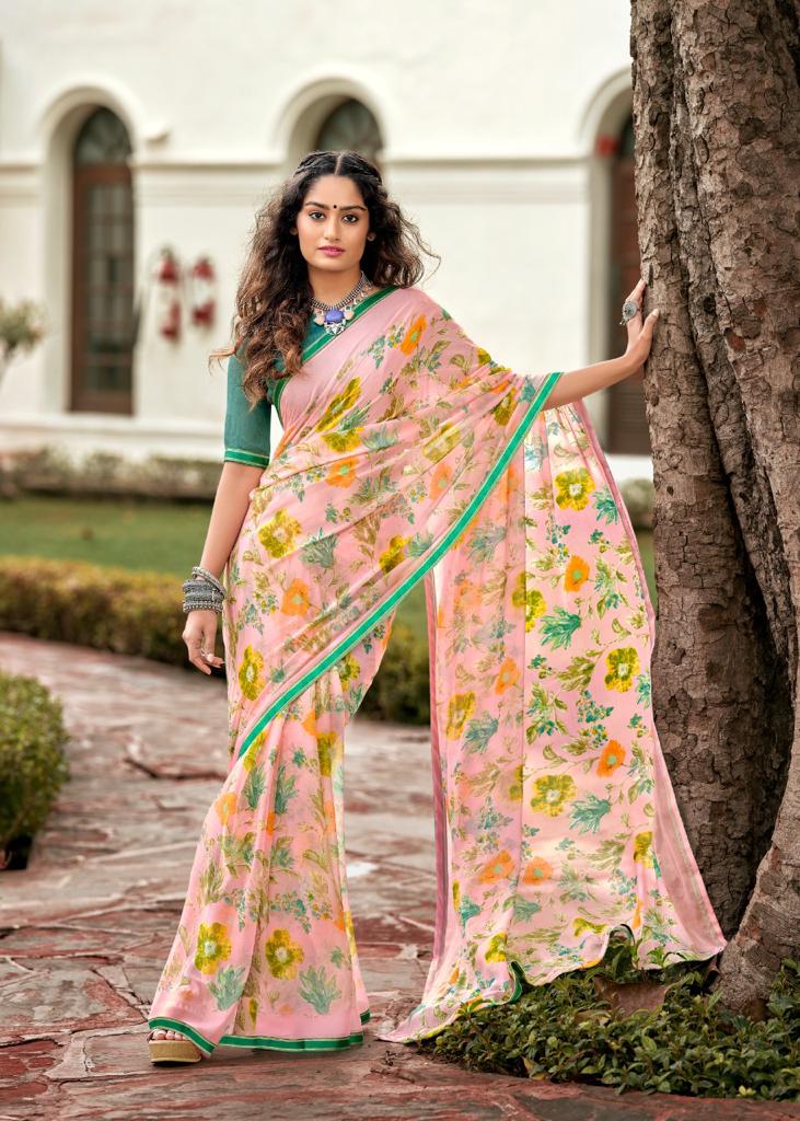 lt saree kashvi creation Radhika VOL 2 chiffon graceful print saree catalog