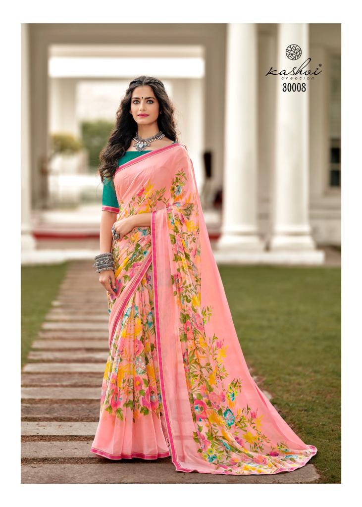 lt saree kashvi creation Radhika VOL 2 chiffon graceful print saree catalog