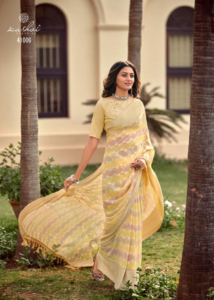 lt saree kashvi creation shlok georgette graceful print saree catalog