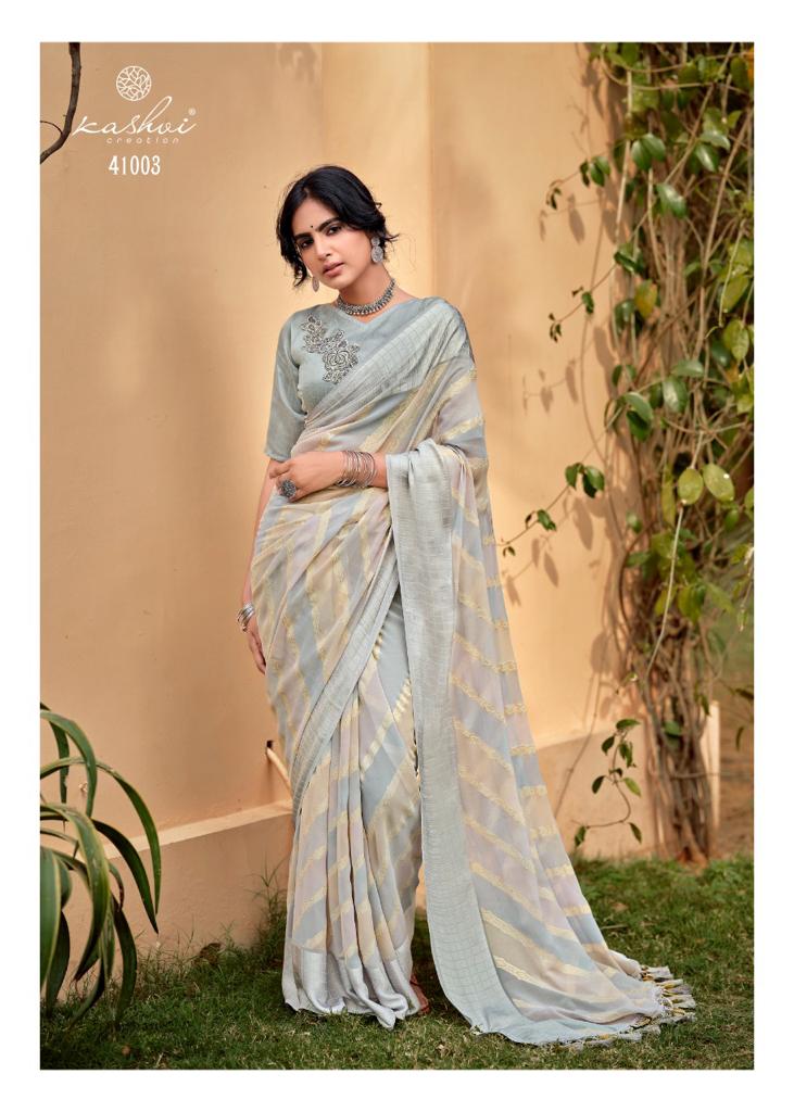 lt saree kashvi creation shlok georgette graceful print saree catalog