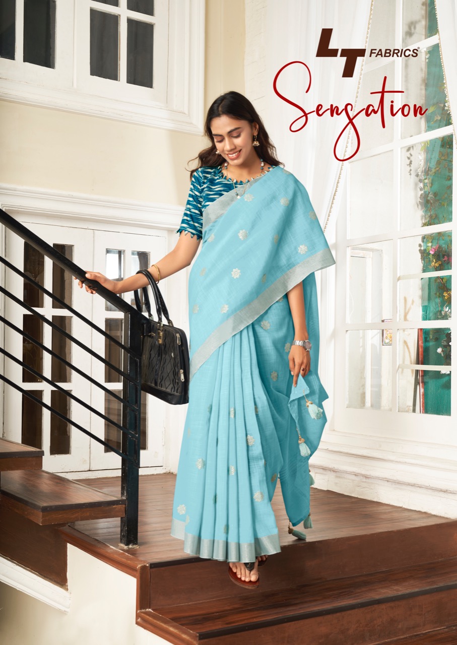 lt saree sensation Linen Silk elegant look saree catalog