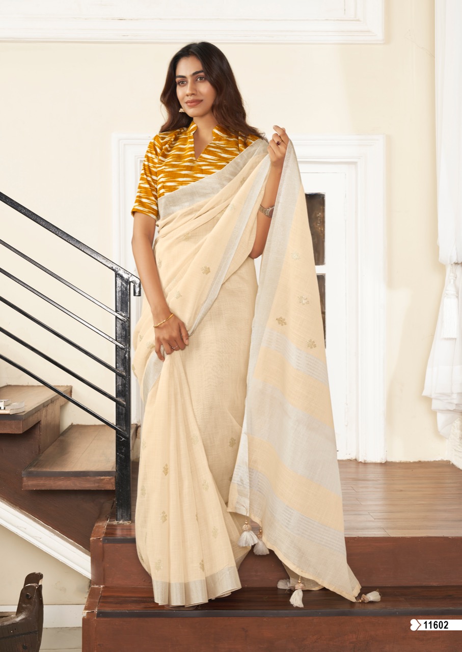 lt saree sensation Linen Silk elegant look saree catalog