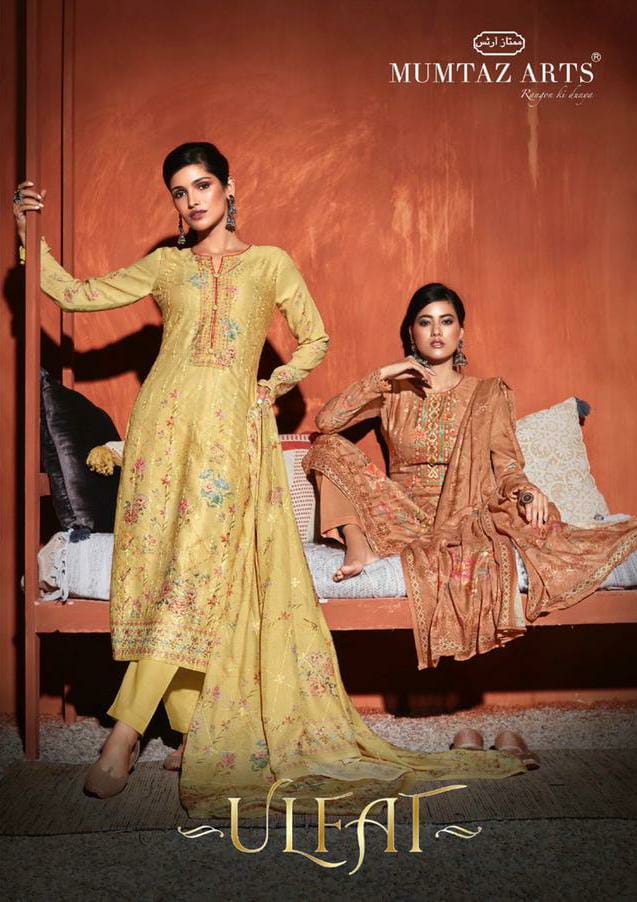 mumtaz art ulfat shatin festive look salwar suit catalog