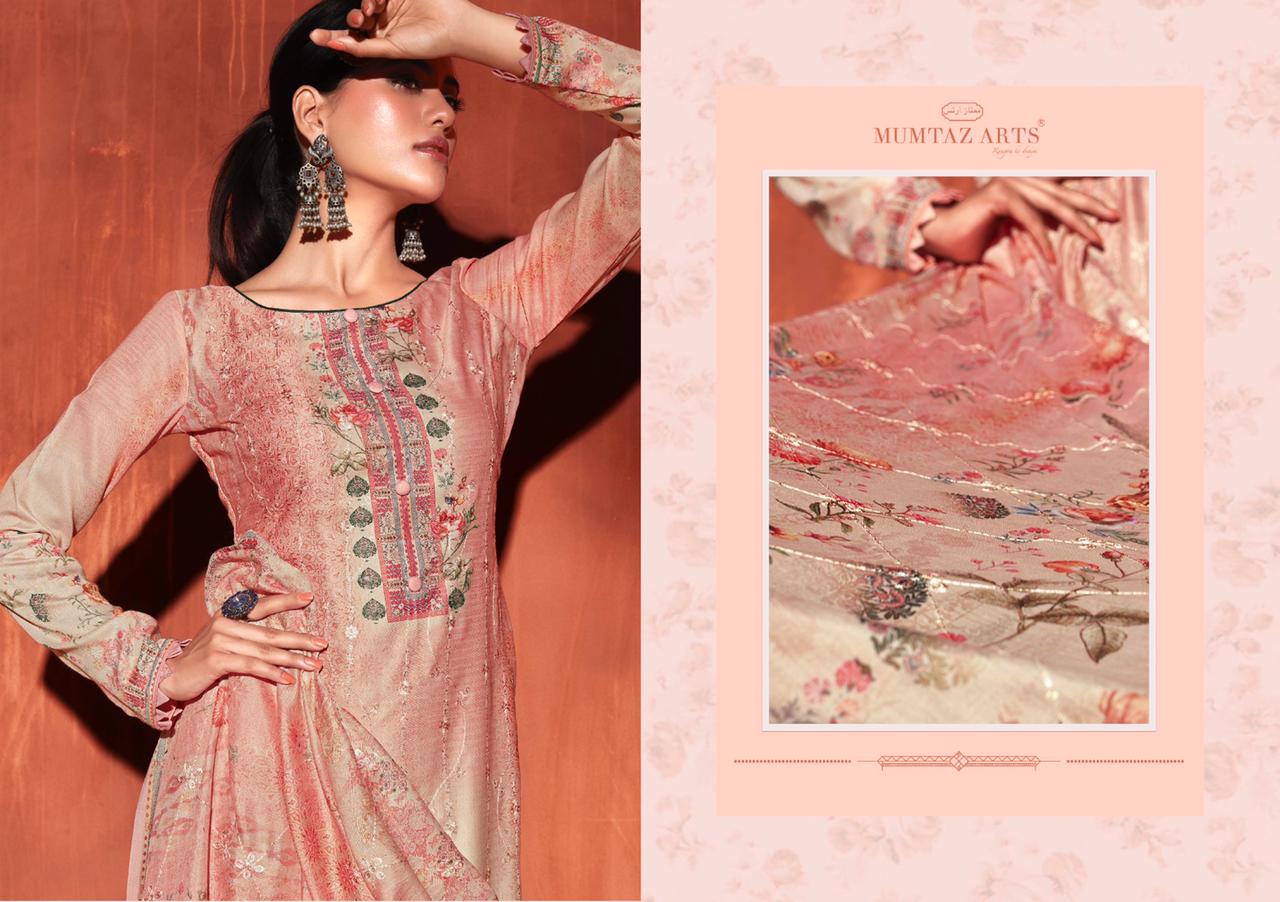 mumtaz art ulfat shatin festive look salwar suit catalog