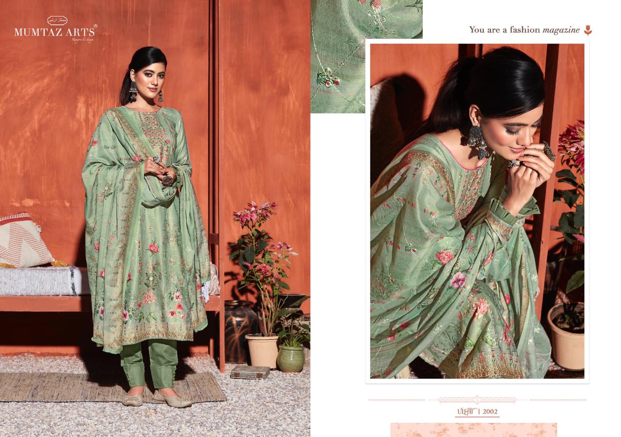 mumtaz art ulfat shatin festive look salwar suit catalog