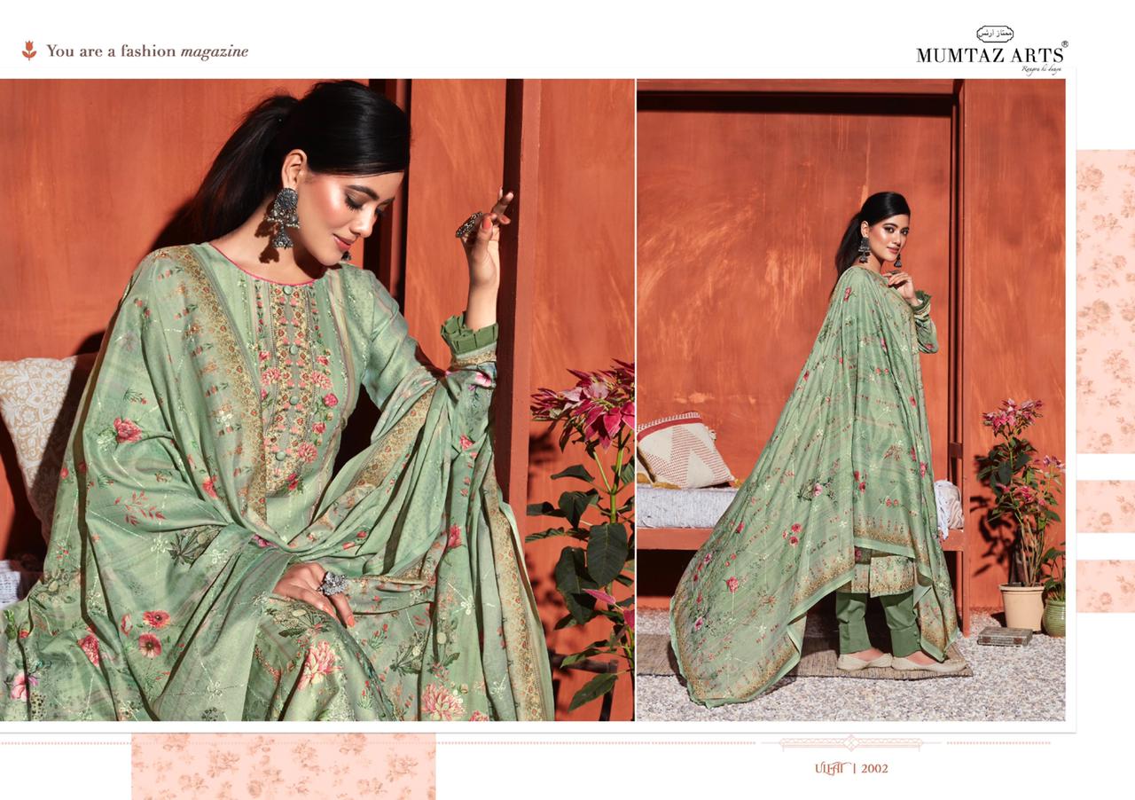 mumtaz art ulfat shatin festive look salwar suit catalog