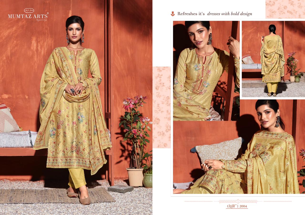 mumtaz art ulfat shatin festive look salwar suit catalog