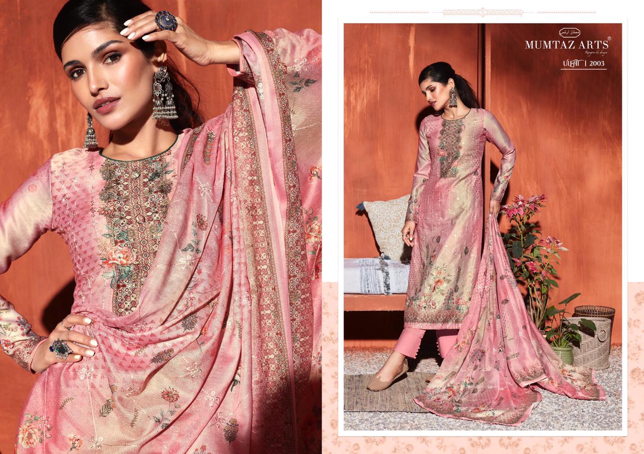 mumtaz art ulfat shatin festive look salwar suit catalog