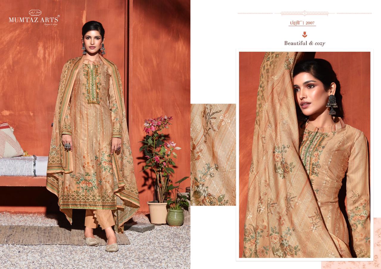 mumtaz art ulfat shatin festive look salwar suit catalog