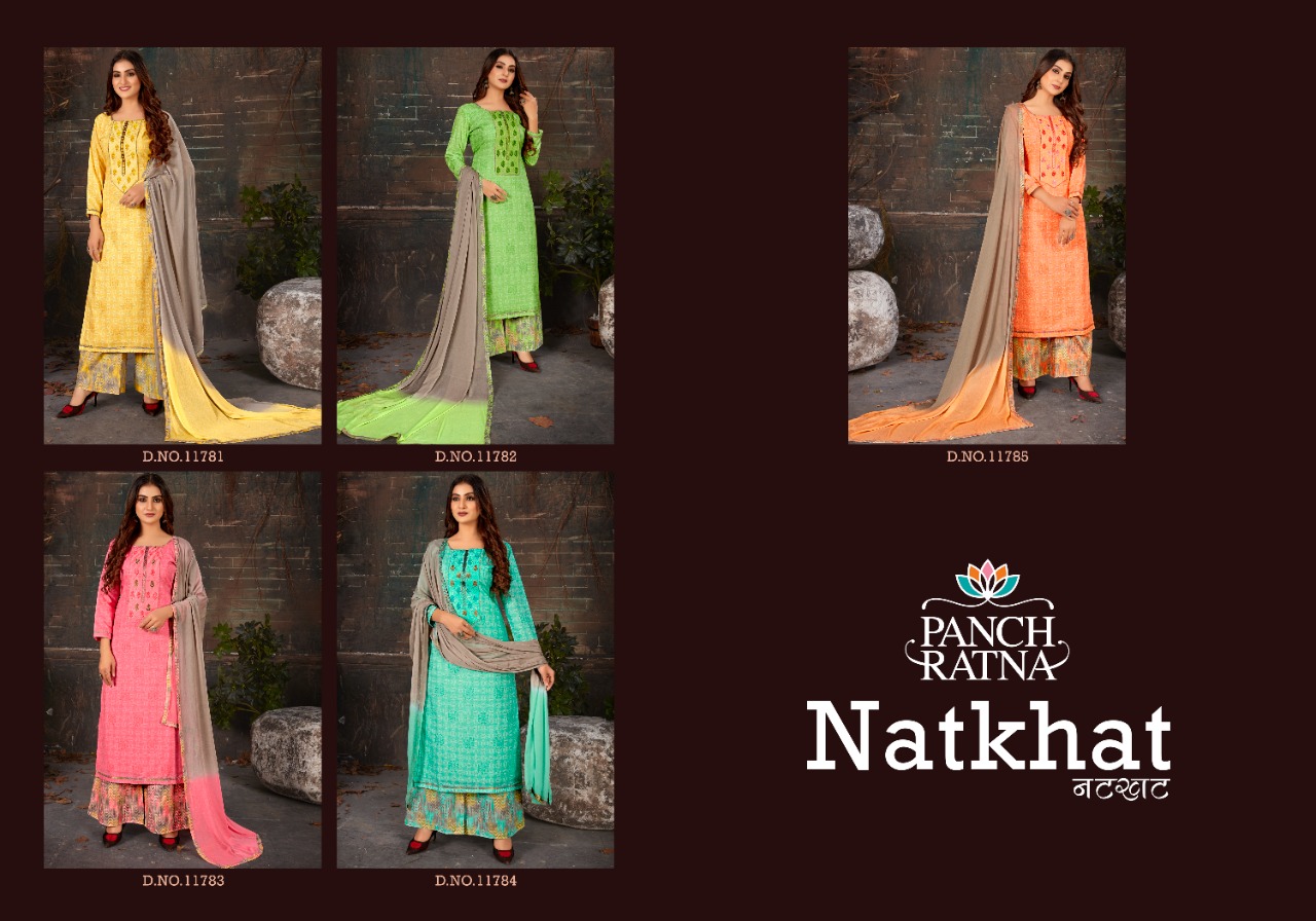 panch ratna natkhat cotton authentic fabric salwar suit catalog