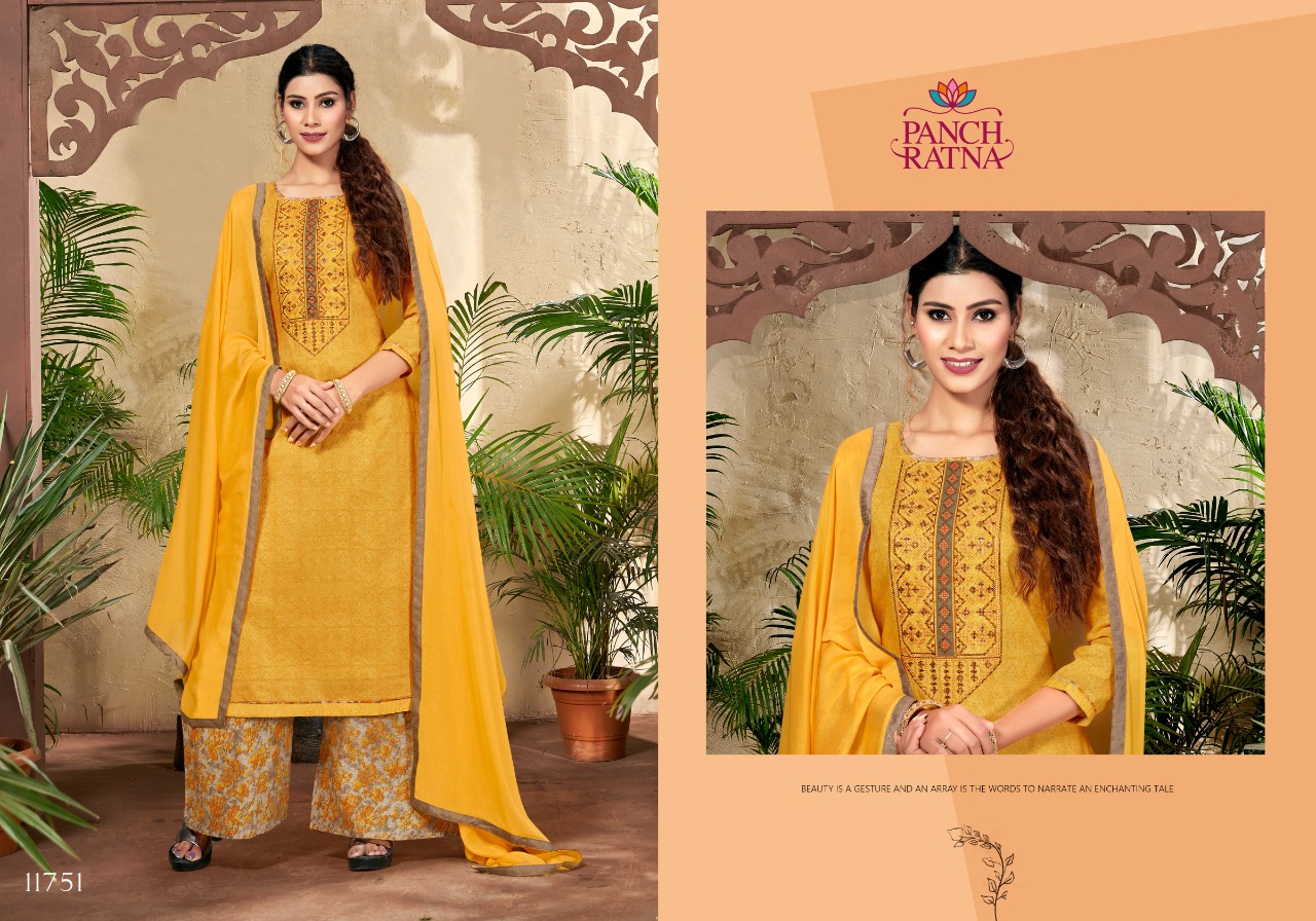 panch ratna rani cotton authentic fabric salwar suit catalog