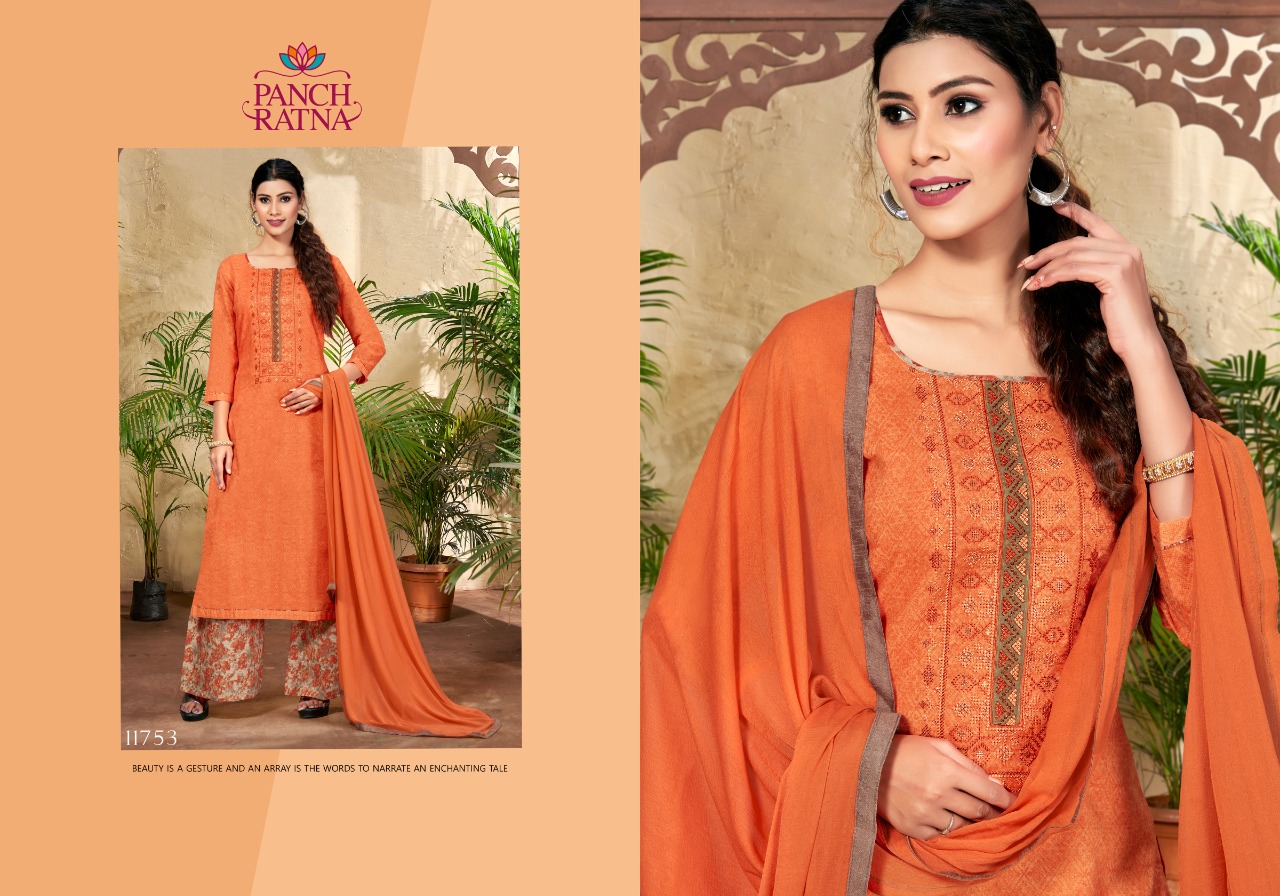 panch ratna rani cotton authentic fabric salwar suit catalog