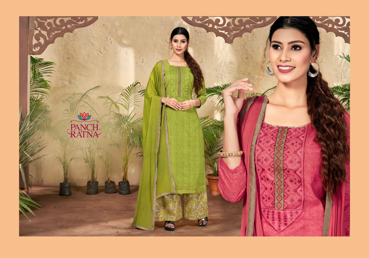 panch ratna rani cotton authentic fabric salwar suit catalog