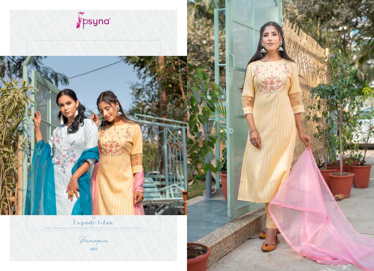 psyna parampara vol 3 fancy cotton new and modern style top bottom with dupatta catalog