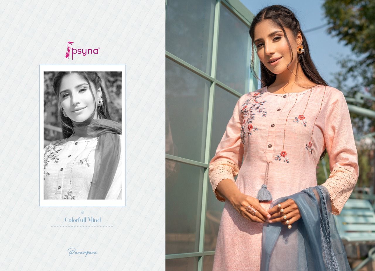 psyna parampara vol 3 fancy cotton new and modern style top bottom with dupatta catalog