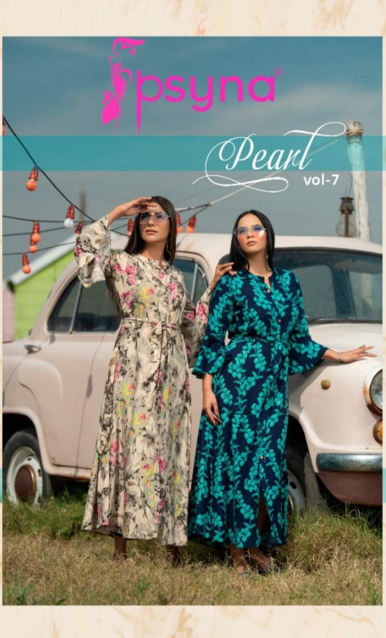 psyna pearl 7 rayon Beautiful look anarkali kurti catalog