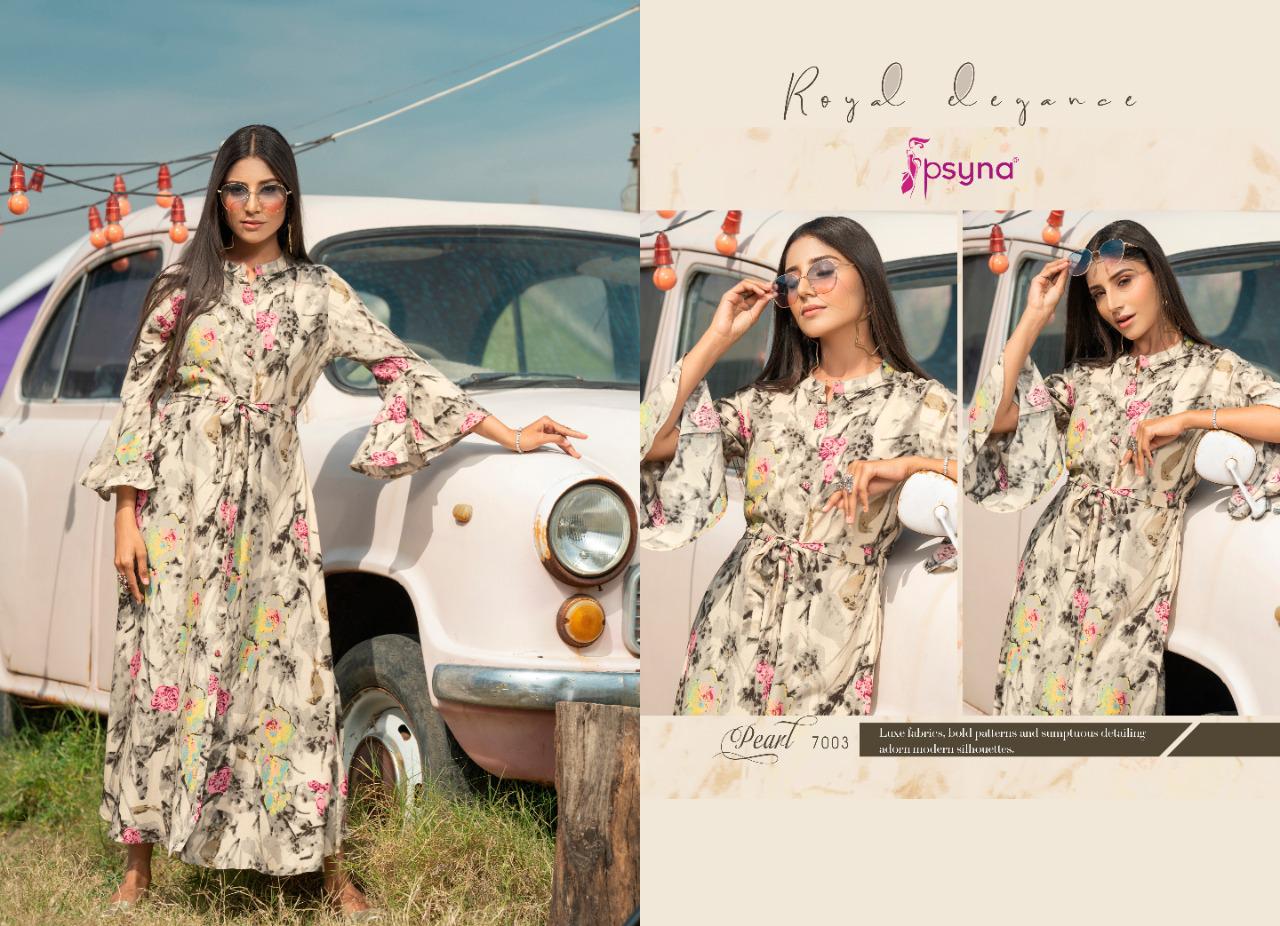 psyna pearl 7 rayon Beautiful look anarkali kurti catalog